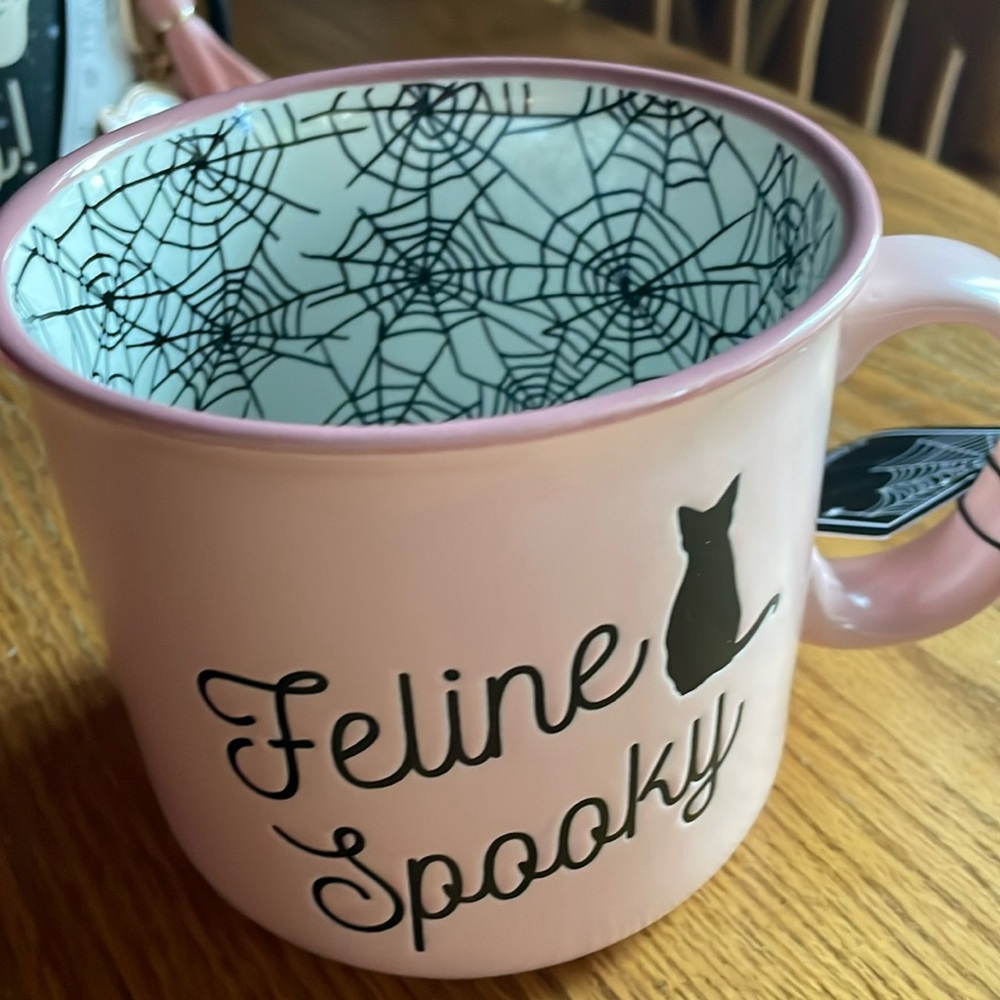 Soft pink Spooky Halloween mug